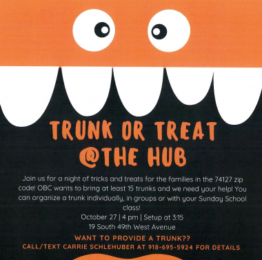 Trunk or Treat ant the Hub